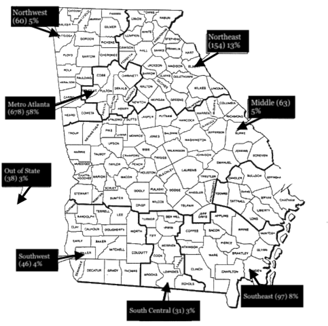 A map of the state of georgiaAI-generated content may be incorrect.